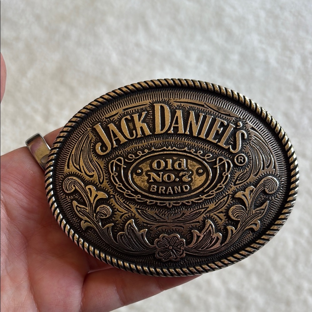 Jack Daniels Silver Belt with Vintage Western Style